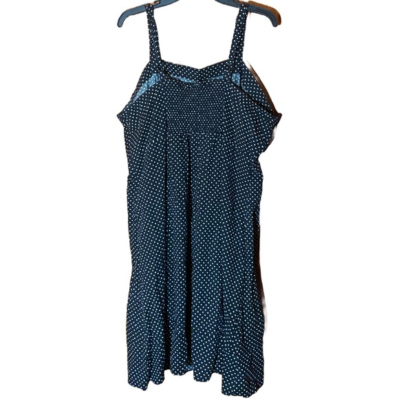 Mlle Gabrielle Sun Dress Retro Mid Century Modern Black and White Polka Dot - Picture 2 of 4